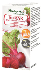 FORTE Rote Bete mit Eisen und Vitamin C 60 Tab. HERBAPOL